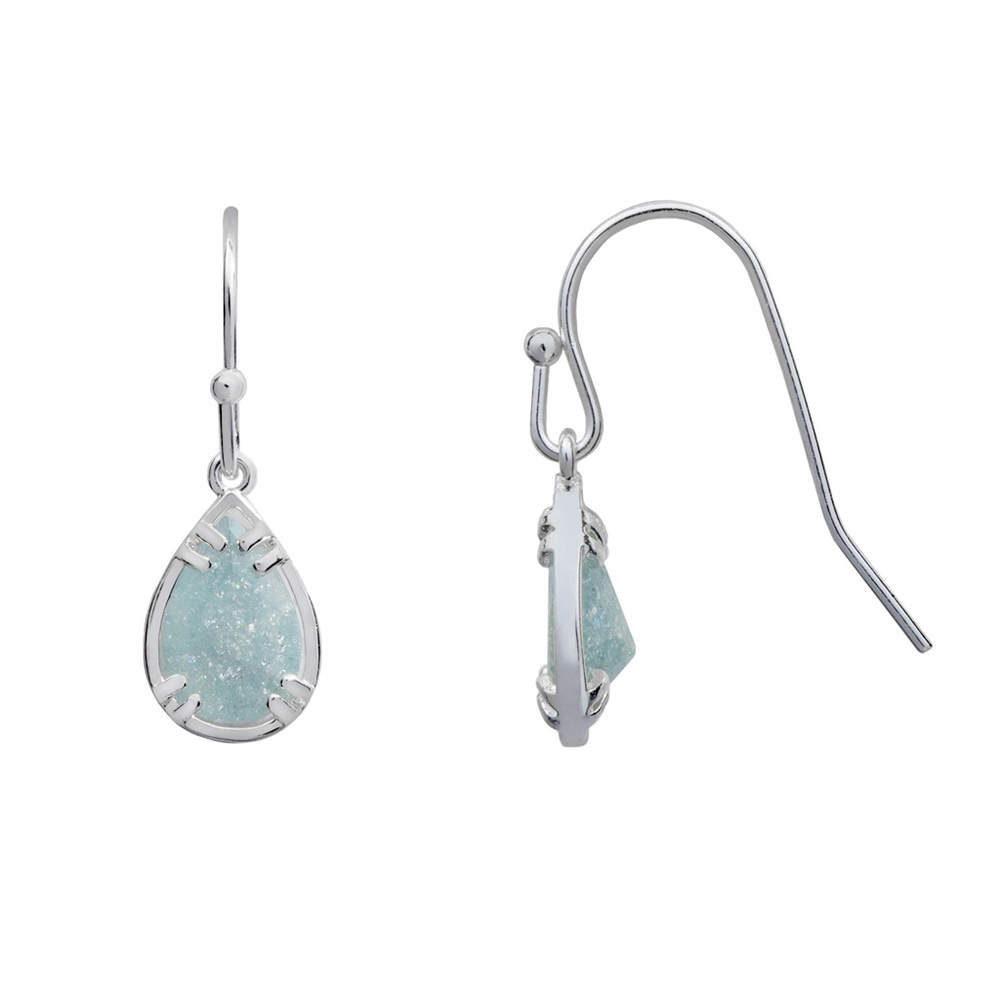 Lauren Conrad blue teardrop cubic zirconia earrings